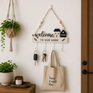 Colgador Decorativo con 4 Ganchos