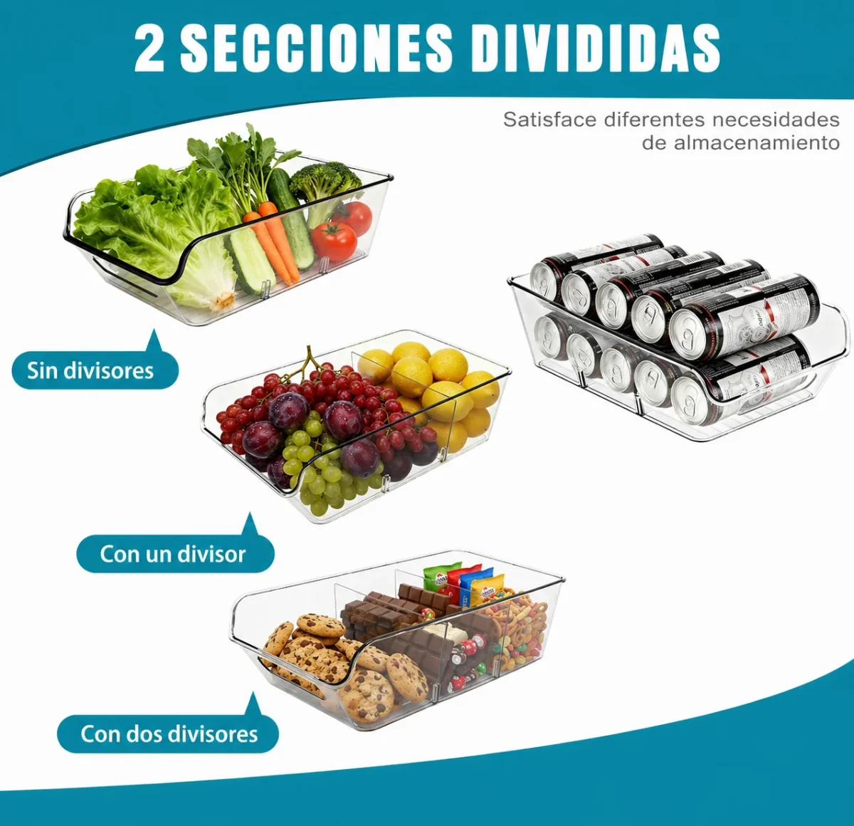 Cajas Organizadoras De Acrílico Heladera Alacena Multiuso - Imagen 5