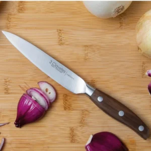Cuchillo Utilitario 3 Claveles Norden 13 cm – Mango Roble y Acero Inoxidable