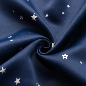 Cortina Opaca Infantil Azul Noche Estrellas