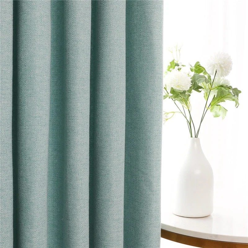 Cortina Semi-Opaca Salón color Turquesa - Imagen 4