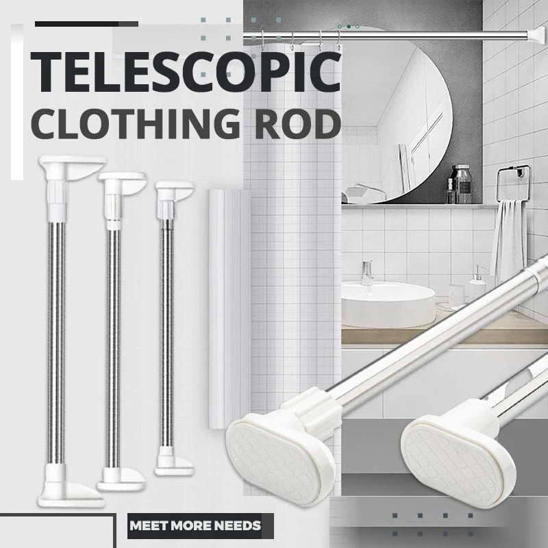 Barra de cortina extensible sin taladro