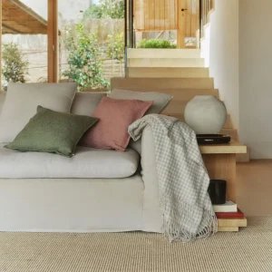 Plaid de cuadros con flecos Vipla