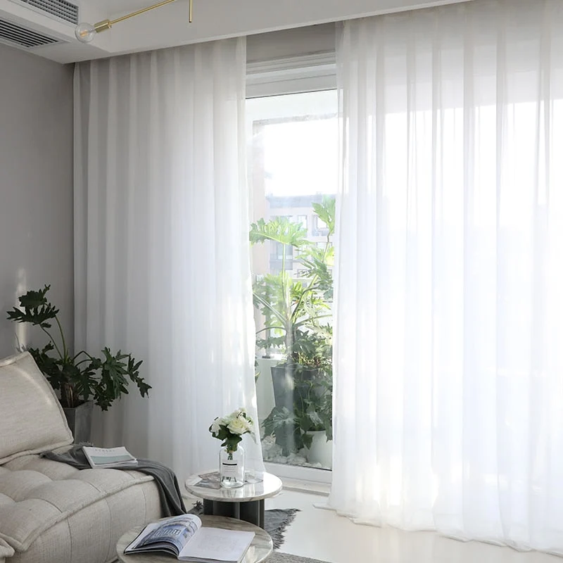 Visillo de gasa para salón moderno - Imagen 3