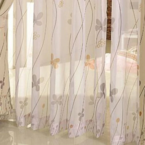 Visillo ligero con estampado de flores - Imagen 2
