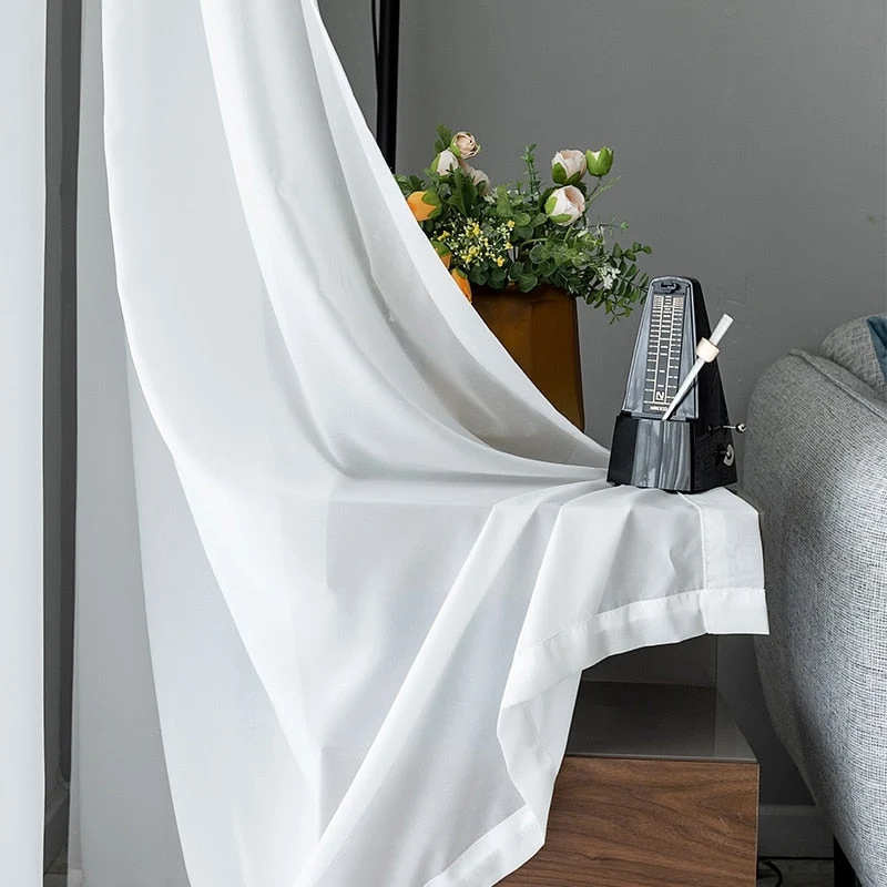 Visillo de gasa para salón moderno - Imagen 2