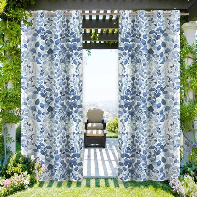 Cortina de exterior con estampado hojas - Imagen 4