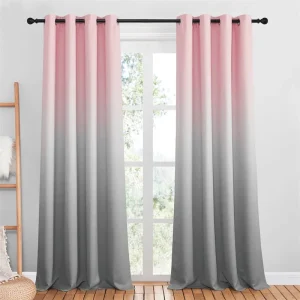 Cortina blackout degradada para dormitorio