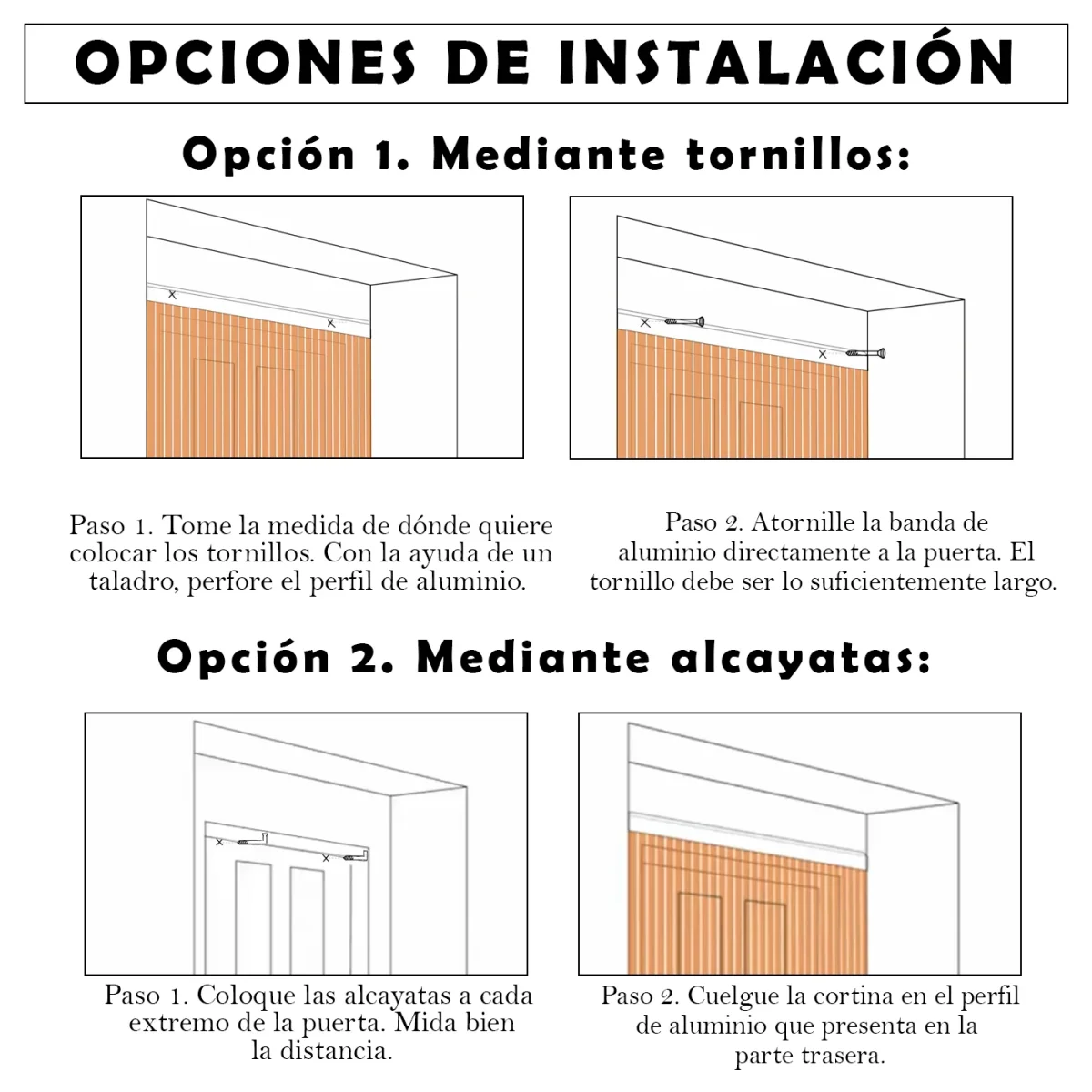 Cortinas para Interior o Exterior Modelo Kalia, PVC- Transparente+Filo Blanco K7 - Imagen 7
