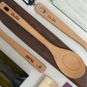 Cuchara redonda de madera de haya 30 cms