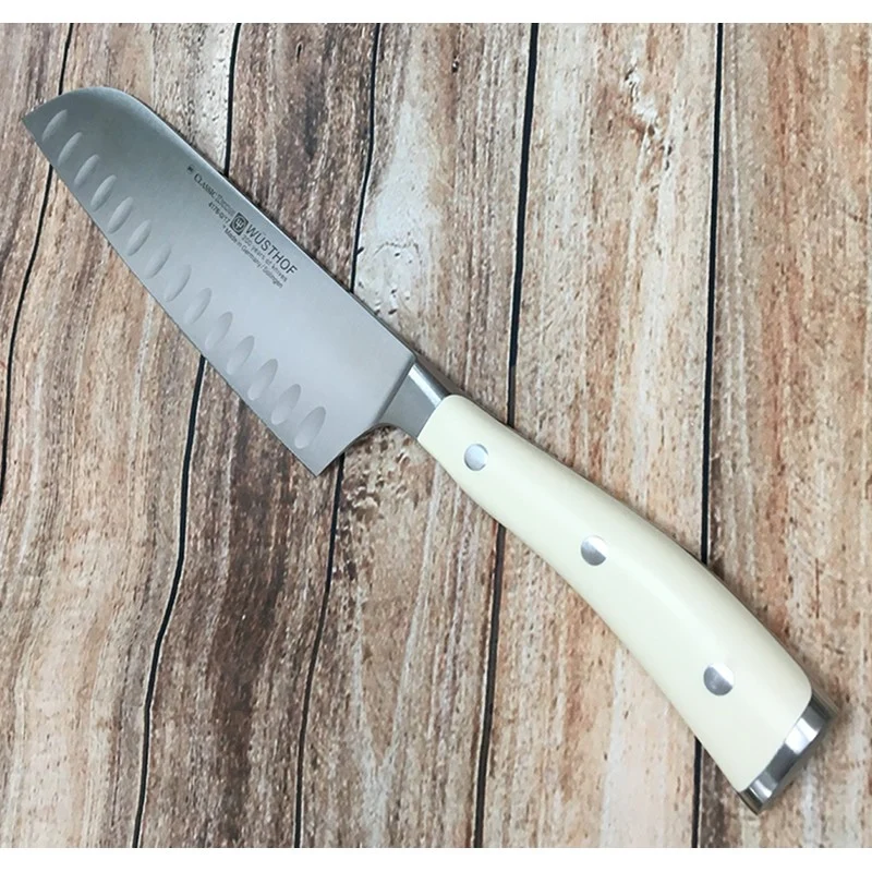 Cuchillo Santoku Wusthof Ikon Creme - Imagen 7
