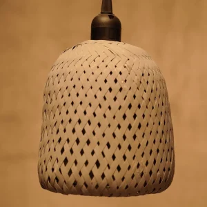 Lámpara de techo de Bambú Gris estilo Japandi