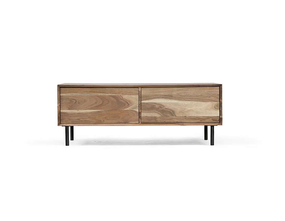 Mesa de Televisión minimalista en Madera de Acacia estilo moderno - Imagen 8