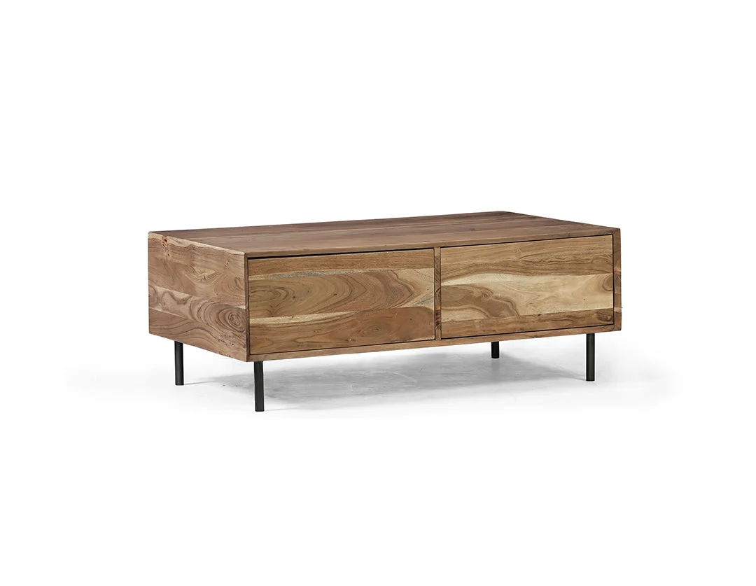 Mesa de Televisión minimalista en Madera de Acacia estilo moderno - Imagen 3