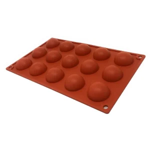 Molde silicona forma semiesfera 15 cavidades