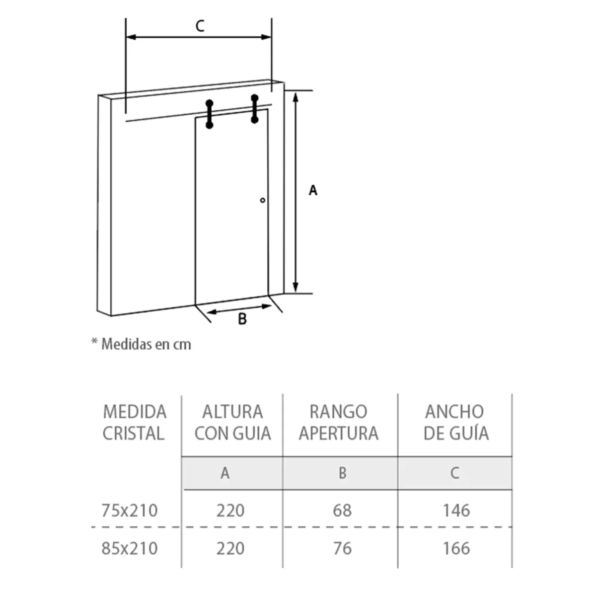 Puerta de paso para el baño modelo Himalaya - Imagen 5