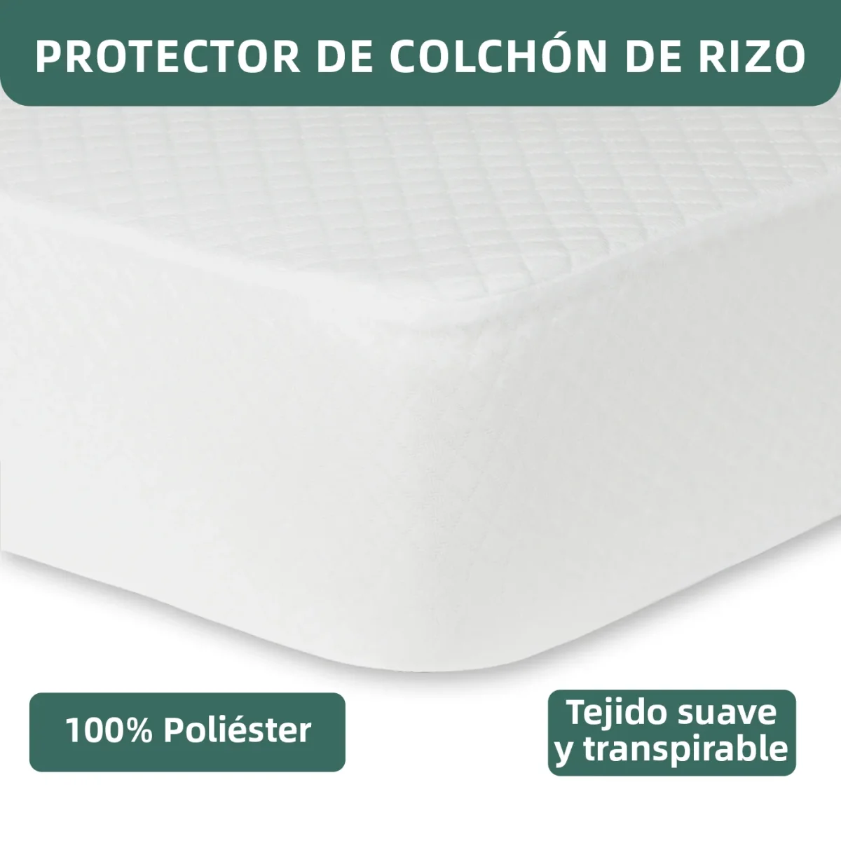 Protector de colchón de Rizo 100% Poliéster-Cama 105