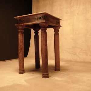 Pedestal de madera de mango estilo rústico