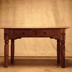 Recibidor escritorio de madera rústico 120x60cm