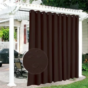 Cortina exterior opaca color chocolate