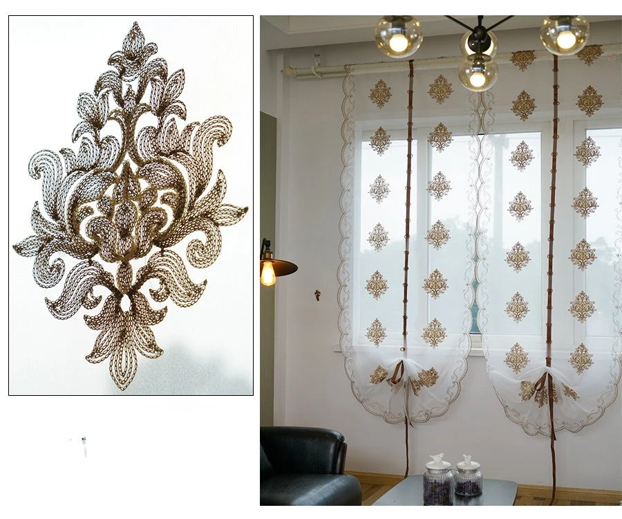 Visillo Plegable Bordado para Salón - Imagen 3