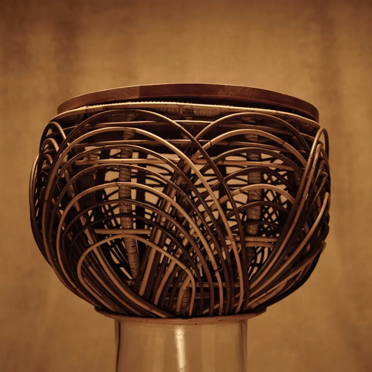 Mesa de Ratán Boho para Interior 59x36cm - Imagen 2