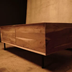 Mesa de Televisión minimalista en Madera de Acacia estilo moderno