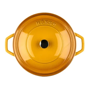 Cocotte Hierro Fundido Hosse Amarilla 20-24cm | Esmaltada Apta Inducción