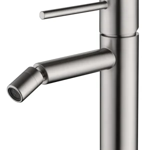 Grifo Monomando de Bidé IMEX Monza BDM039-2NQ Níquel Cepillado