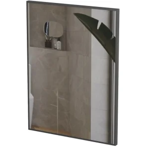 Espejo de baño con marco negro reversible