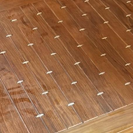 Mesa baja de madera estilo rústico 80x80 - Imagen 7