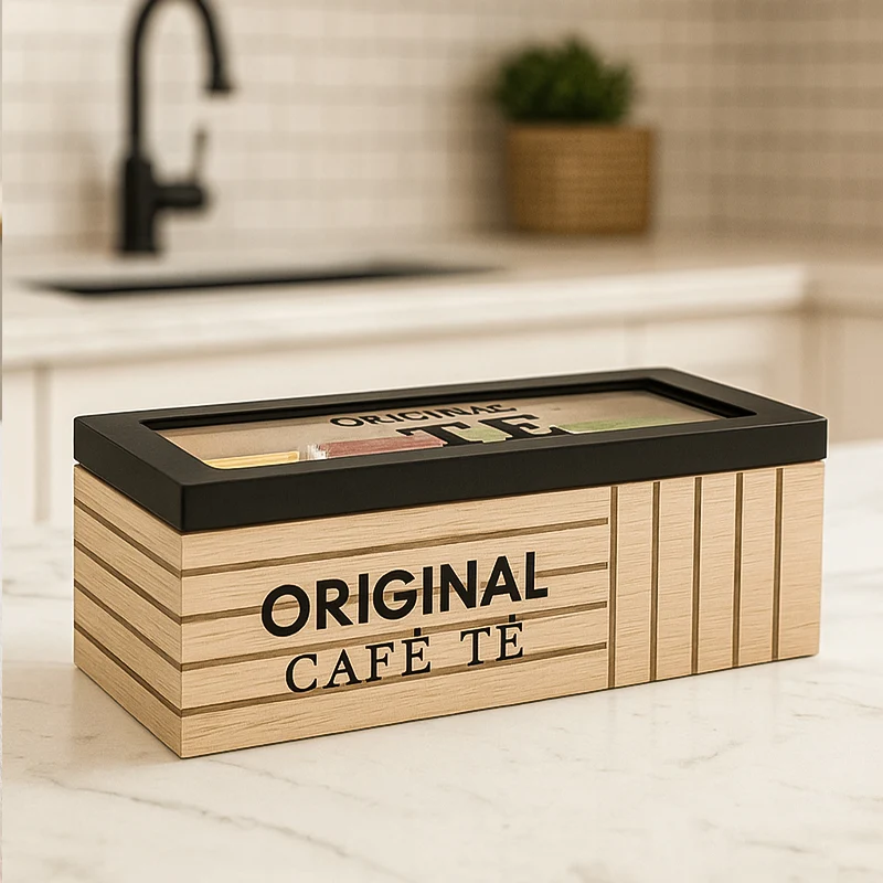 Caja organizador de Té de Madera - Imagen 3