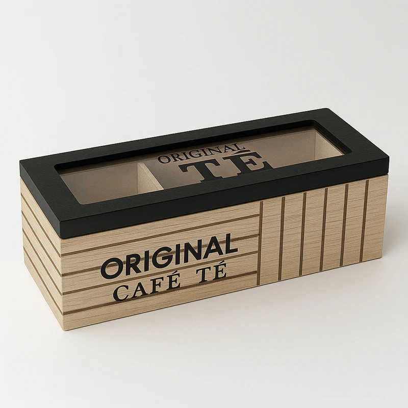 Caja organizador de Té de Madera - Imagen 4