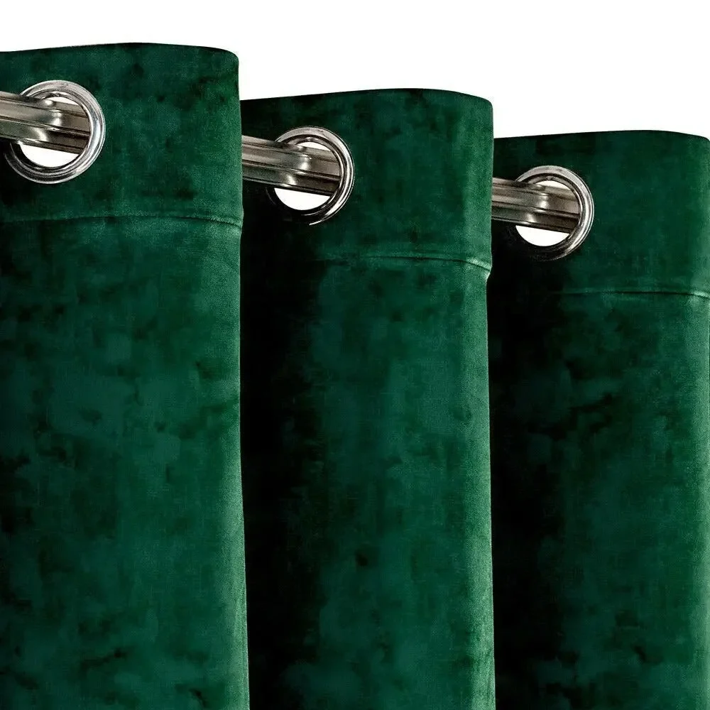 Cortina de Terciopelo Verde Esmeralda Opaca - Imagen 6