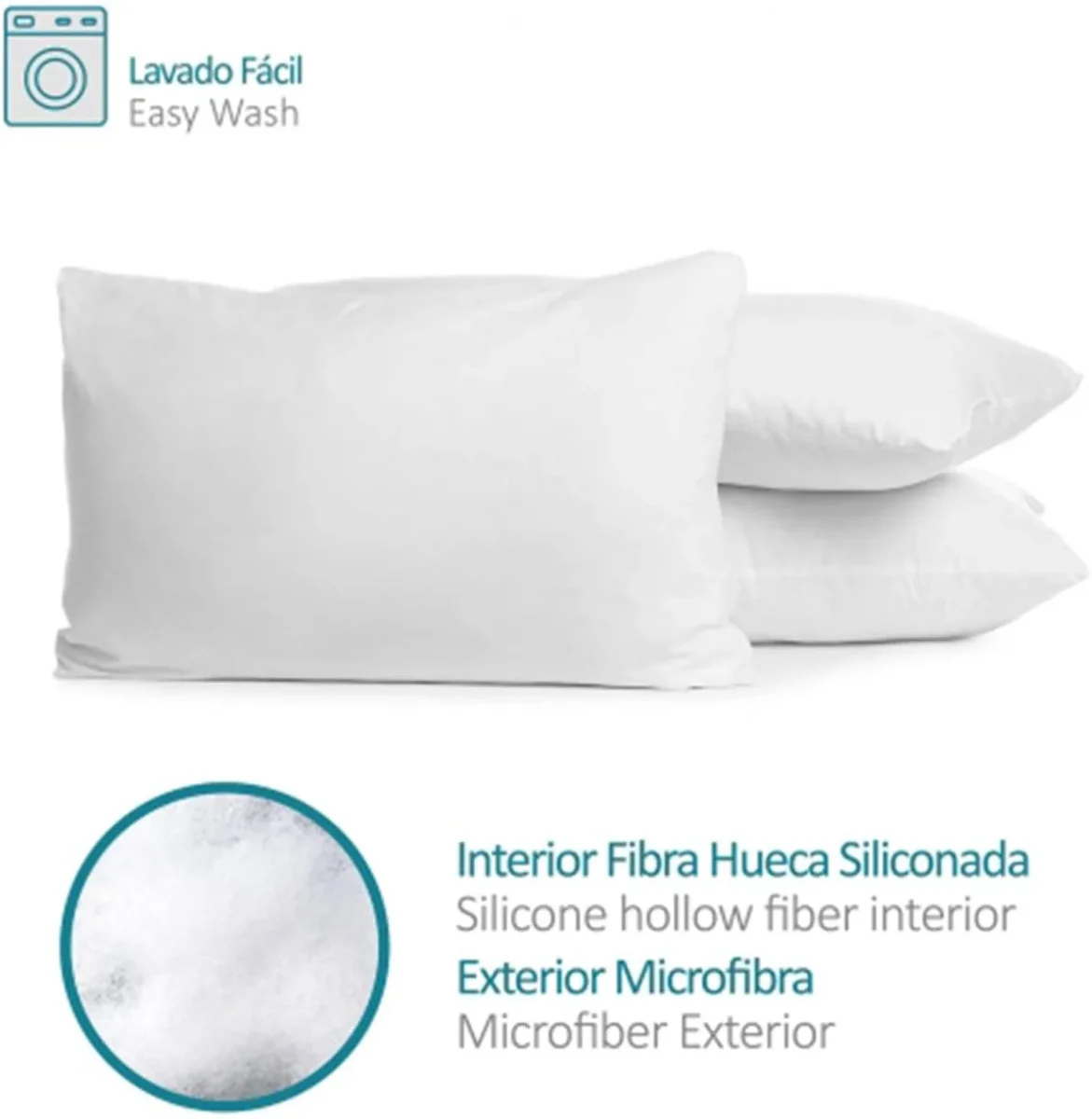 Almohada rellena de fibra hueca - 40 x 90 cm - Imagen 5