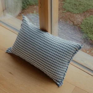 Funda de cojín algodón tejido waffle Ark