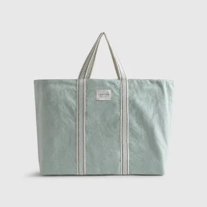 Bolsa de playa algodón con asas a rayas Rachel