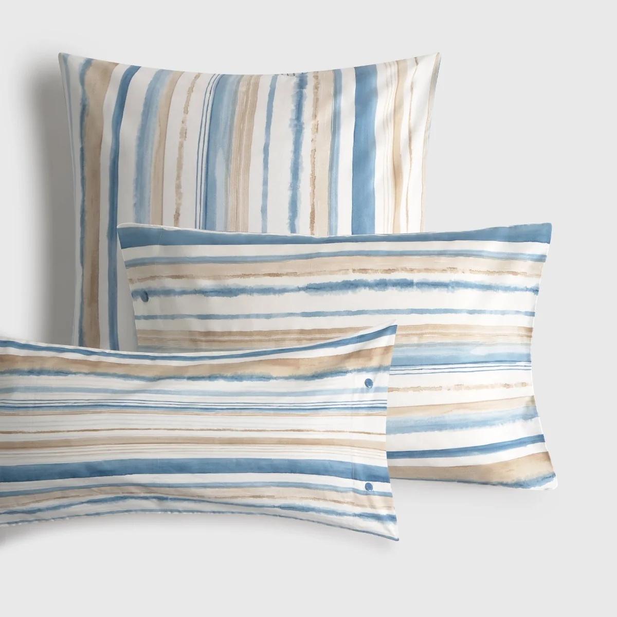 Funda de almohada algodón percal rayas Medarena - Imagen 4