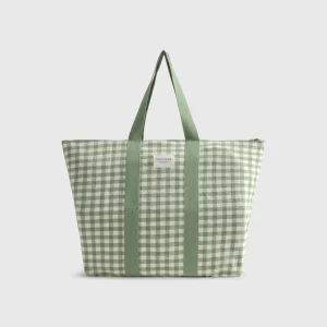 Bolsa de playa algodón cuadros vichy Revi