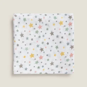 Muselina de algodón con estampado de estrellas Starfi