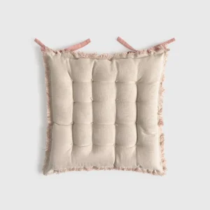 Cojín de silla algodón acolchado con flecos Flepade