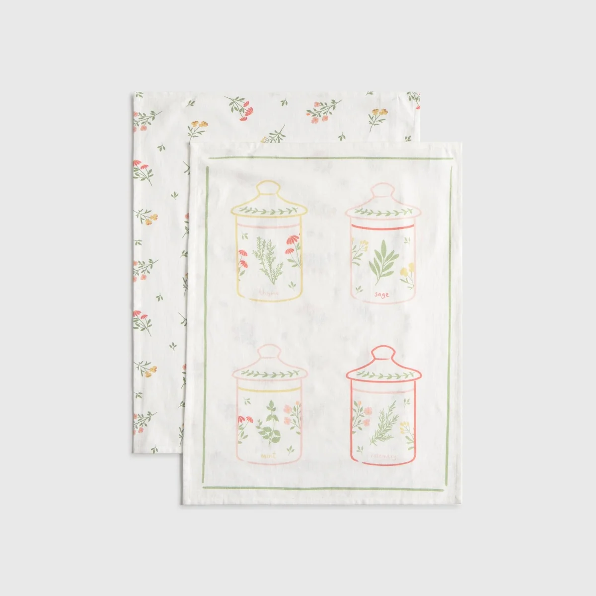 Set de 2 trapos estampado flores Florgu