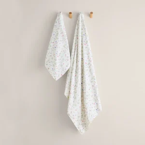 Toalla de baño algodón estampado floral Lalato